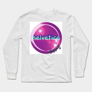 helvetica sample for cool designers Long Sleeve T-Shirt